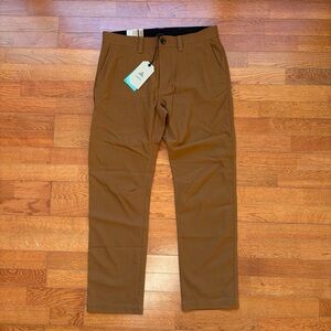 NWT PrAna Alameda Straight Leg Slim Fit Pants Brown